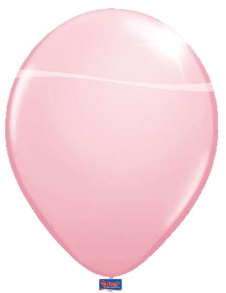 ballon lichtroze, roze, babyroze, metallic, ballonnen, 30cm groot 12 inch