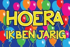 Hoera ik ben jarig vlag