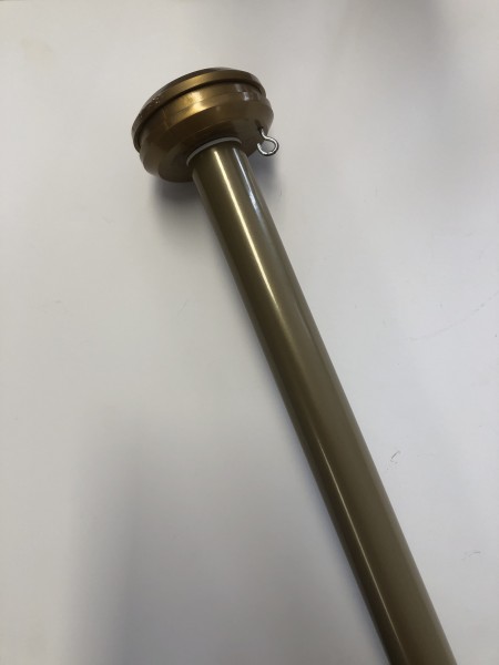 Vlaggenstok goud 200cm aluminium