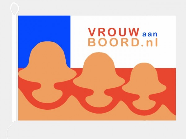 vlag VrouwAanBoord grote VAB vlag 100x150cm