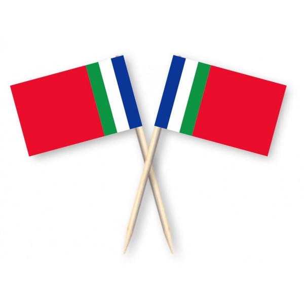 Cocktailprikkers Molukken vlag, Molukse Kaasprikkers, 50 stuks