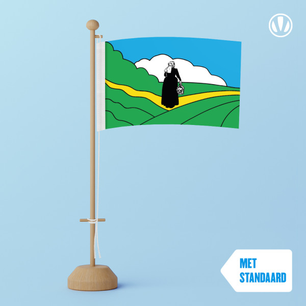 Tafelvlag Lunteren 10x15cm met standaard