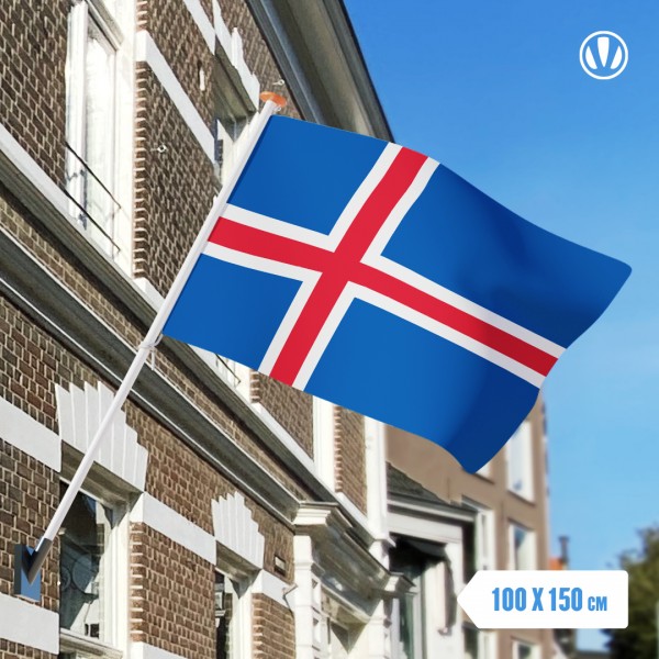 Vlag IJsland 100x150