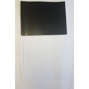 Zwaaivlag zwart papier 20x30cm