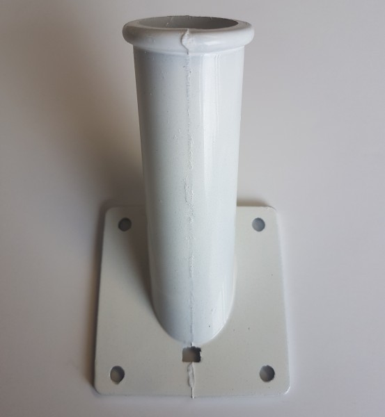 Vlaggenstok houder wit aluminium 30mm