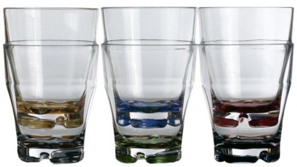 Luxe waterglazen set 6 stuks meerkleurig