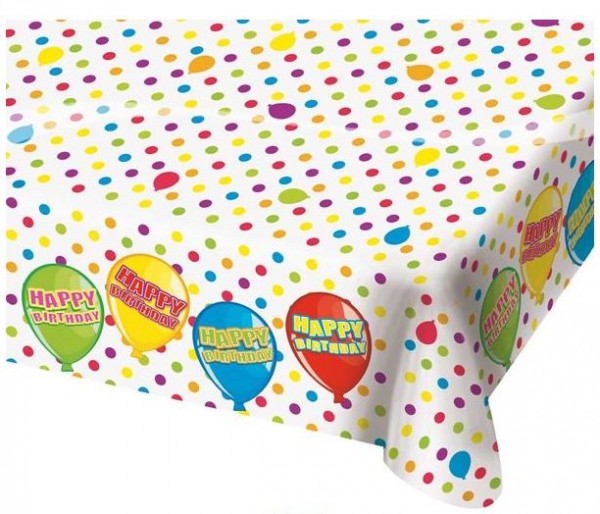 Tafelkleed Happy Birthday Ballonnen 130x180cm