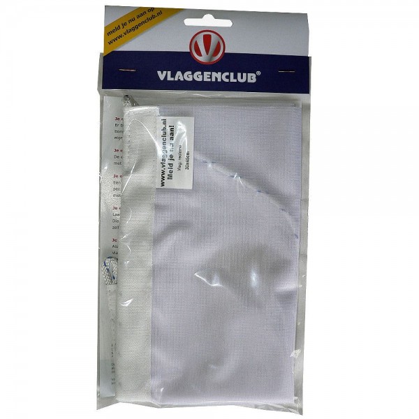 Witte blanco vlag club 30x45cm