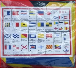 Set 40 stuks seinvlaggen 20x30cm complete set van 40 sein vlaggen