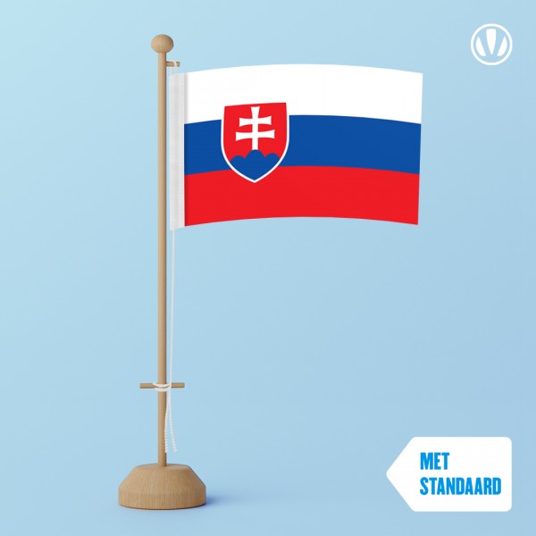 Tafelvlag Slowakije met standaard