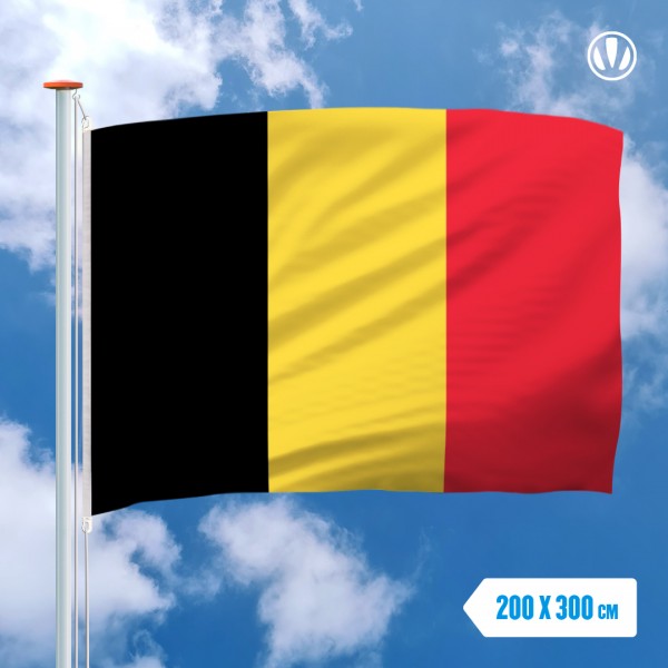 Belgische vlag 200x300cm Balkonvlag Best Value