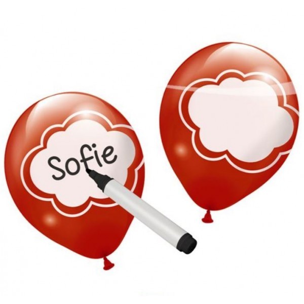 Ballonnen beschrijfbaar maak je eigen ballon wensballon in 6 kleuren per pakje