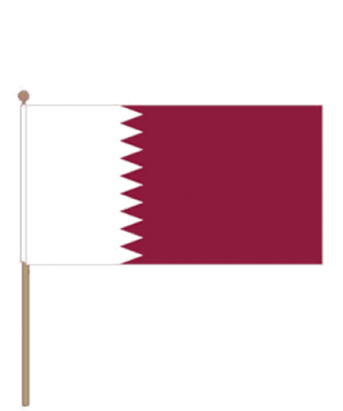 Zwaaivlag Qatar 15x22,5cm | Stof