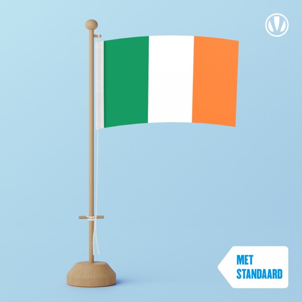 Tafelvlag Ierland met standaard