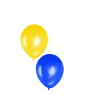 Ballonnen Blauw Geel - Metallic | 12 stuks