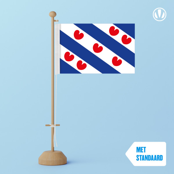 Tafelvlag Friesland 10x15cm met standaard