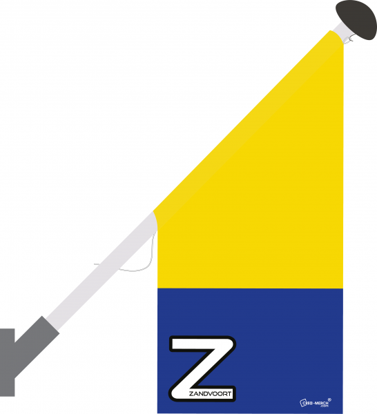 Zandvoort vlag Race 60x60x120cm