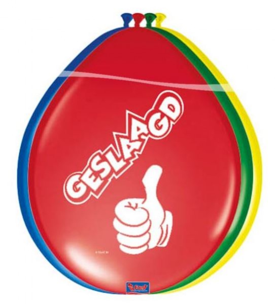 Ballonnen geslaagd met duim, 8 stuks