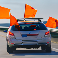 Oranje autovlag