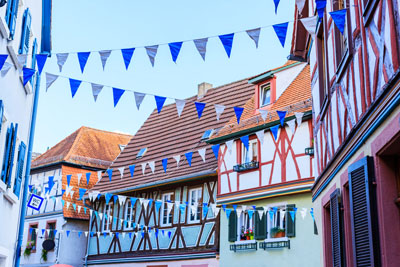 Oktoberfest versiering in Beieren