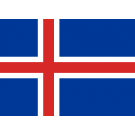 Vlag IJsland 50x75cm IJslandse gastenvlag