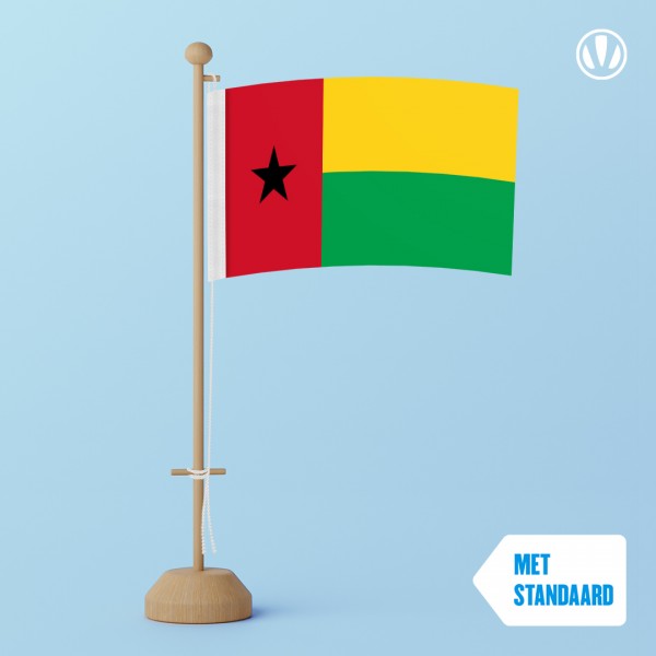 Tafelvlag Guinee Bissau met standaard