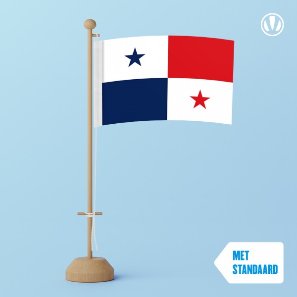 Tafelvlag Panama met standaard