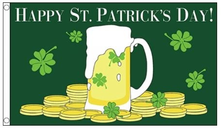 Vlag St. Patrick 90x150cm bier