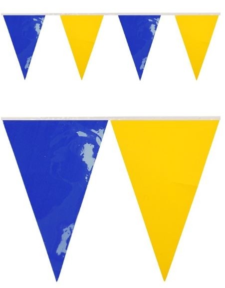 Vlaggenlijn Blauw Geel BRANDVERTRAGEND 10m