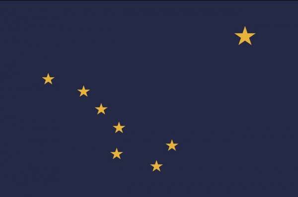 Vlag Alaska 30x45 cm gastenvlag
