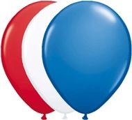 Ballonnen rood wit blauw - 100 stuks