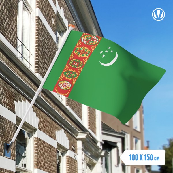 Vlag Turkmenistan 100x150