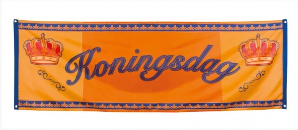 Koningsdag oranje spandoek banner