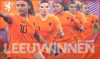 Leeuwinnen vlag KNVB oranje 50x65