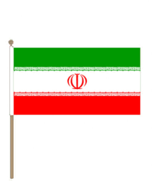 Zwaaivlag Iran 15x22,5cm | Stof