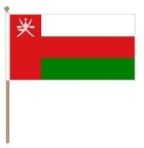 Zwaaivlag Oman, Omaanse zwaaivlag 15x22,5cm, stoklengte 30cm