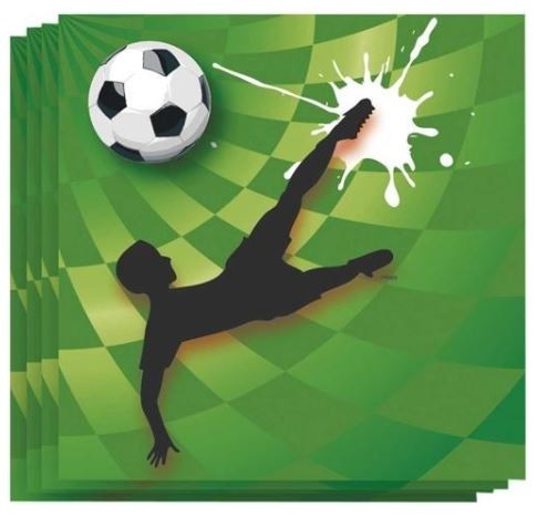 Servetten voetbal goal - 20 stuks