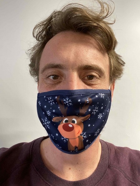 Mondkapje Kerst - Rendier