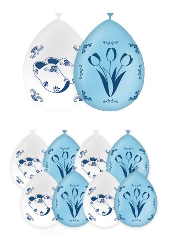 Ballonnen Delfts Blauw - 8 stuks kopen bij