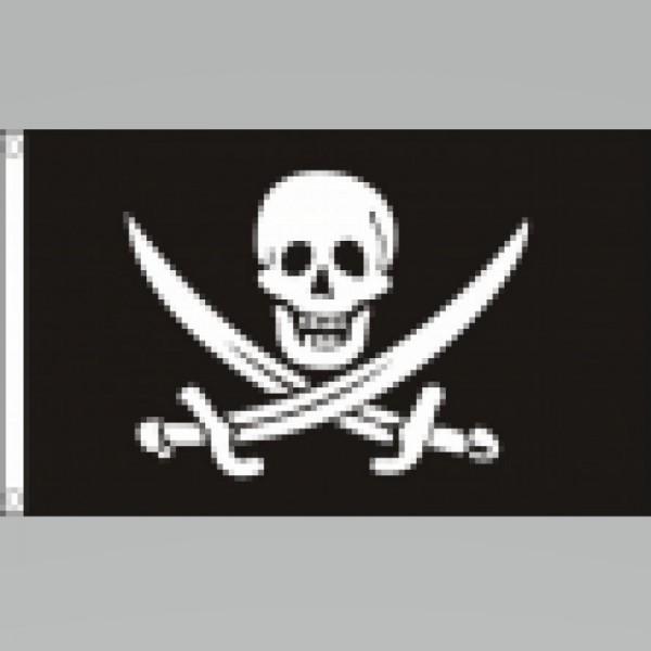 Jack Rackham Piratenvlag 90x150cm groot