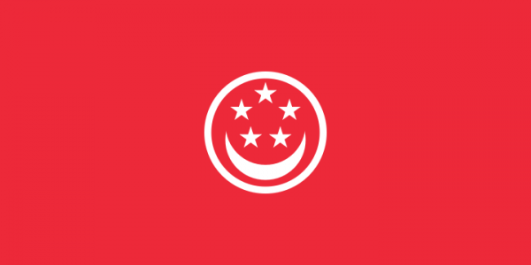 Singaporese koopvaardij vlaggen | vlag Singapore koopvaardij 150x225cm mastvlag
