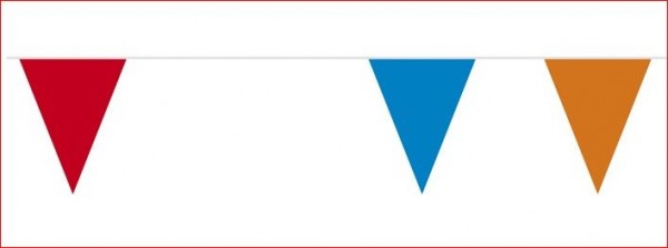 Vlaggenlijn rood wit blauw oranje 40 meter straatversiering