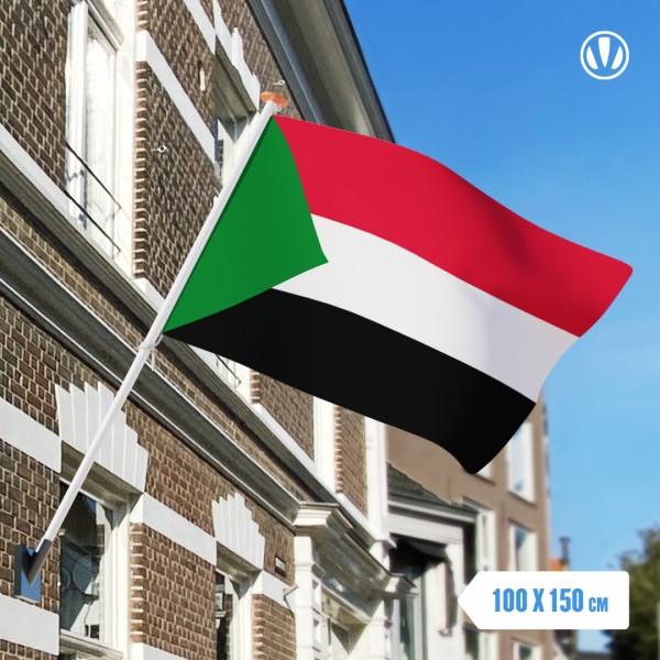 Vlag Soedan 100x150