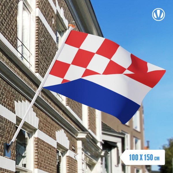 Brabantse met Nederlandse vlag 100x150