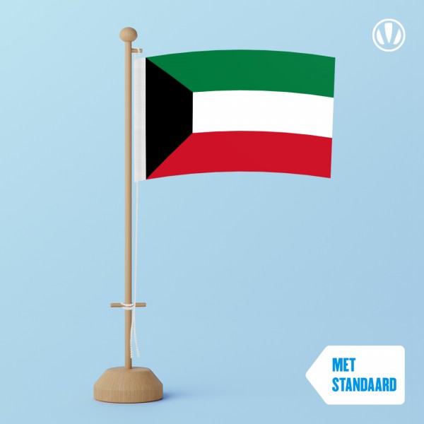 Tafelvlag Koeweit met standaard