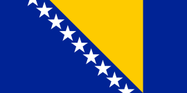 Bosnische vlag Bosnië-Herzegovina 30x45cm gastenvlag