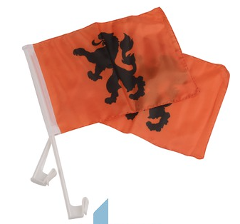 Autovlag Holland Oranje met leeuw 20x30cm