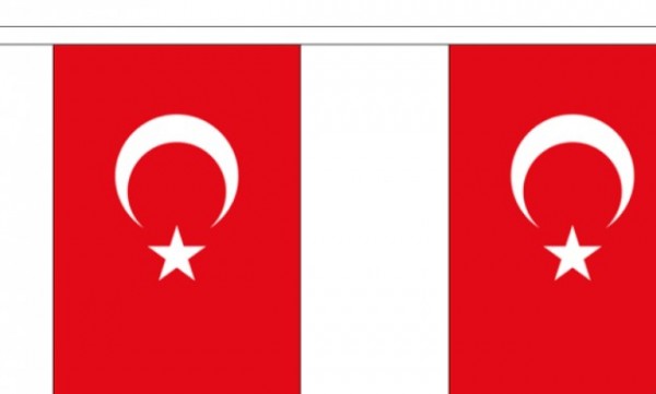 Vlaggenlijn Turkije - 9 meter | Stof