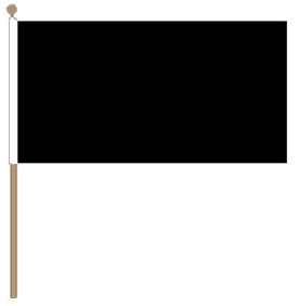 Zwaaivlag zwart 30x45cm