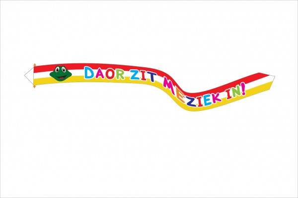 Wimpel Carnaval Oeteldonk Daar zit muziek in 300x25cm
